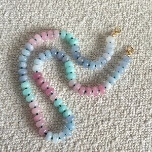 Cotton Candy Pastel Beaded Necklace